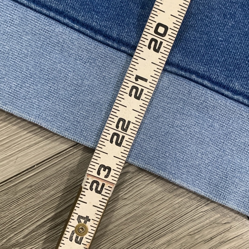 Madewell Blue Indigo-Dyed Patchwork Sweatshirt Si… - image 7